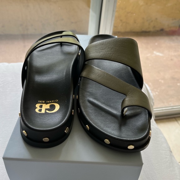 Gianni Bini GB dusty green slides - Picture 3 of 5